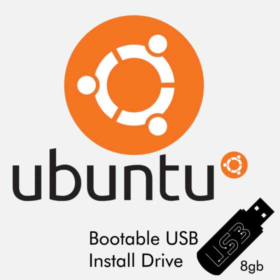 Ubuntu Desktop LTS Bootable Install USB Drive 8gb