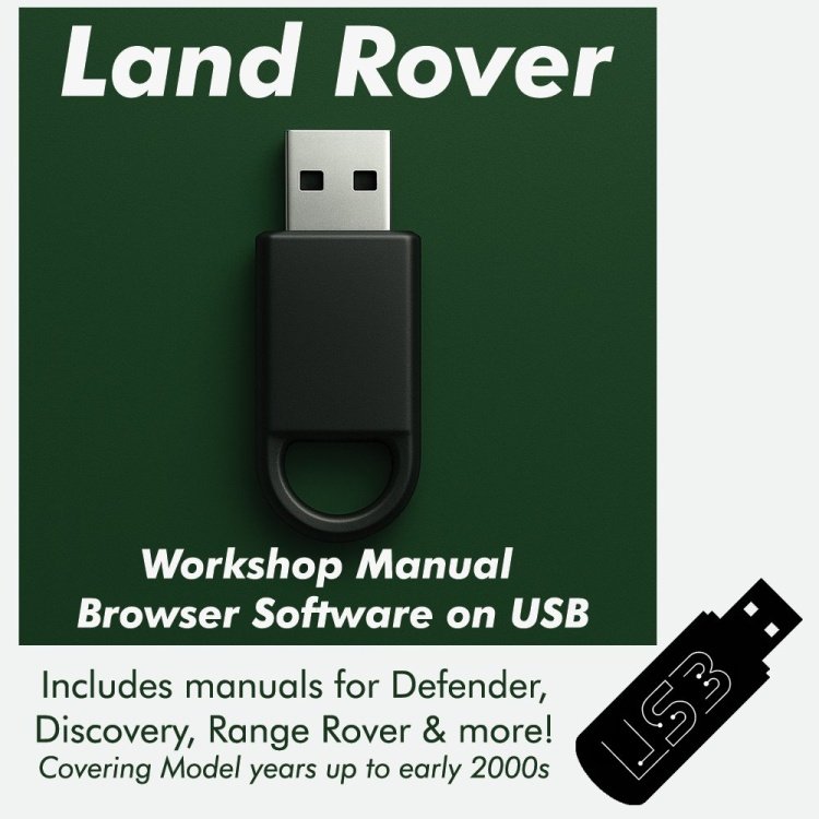 Land Rover & Range Rover Workshop Manual Browser Software (Supplied on USB Drive)
