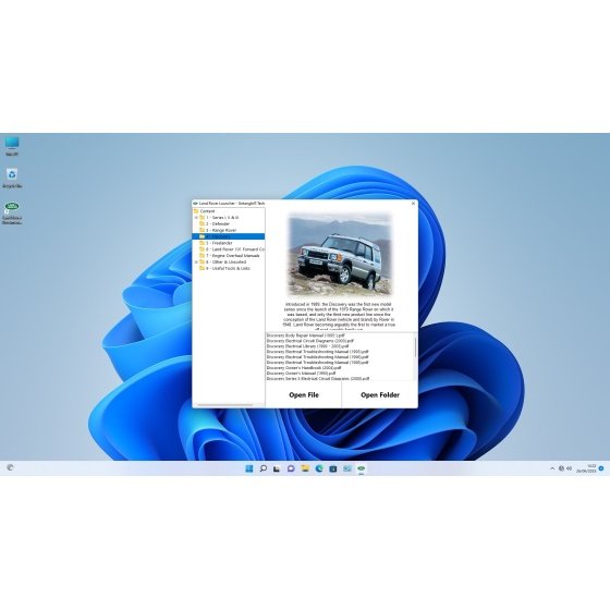 Land Rover & Range Rover Workshop Manual Browser Software (Supplied on USB Drive) - Image 2