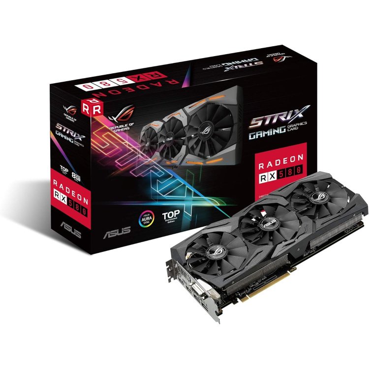 ASUS ROG-STRIX-RX580-T8G-GAMING 8 GB Graphics Card (Radeon RX 580 GDDR5 PCI Express) (Reconditioned)