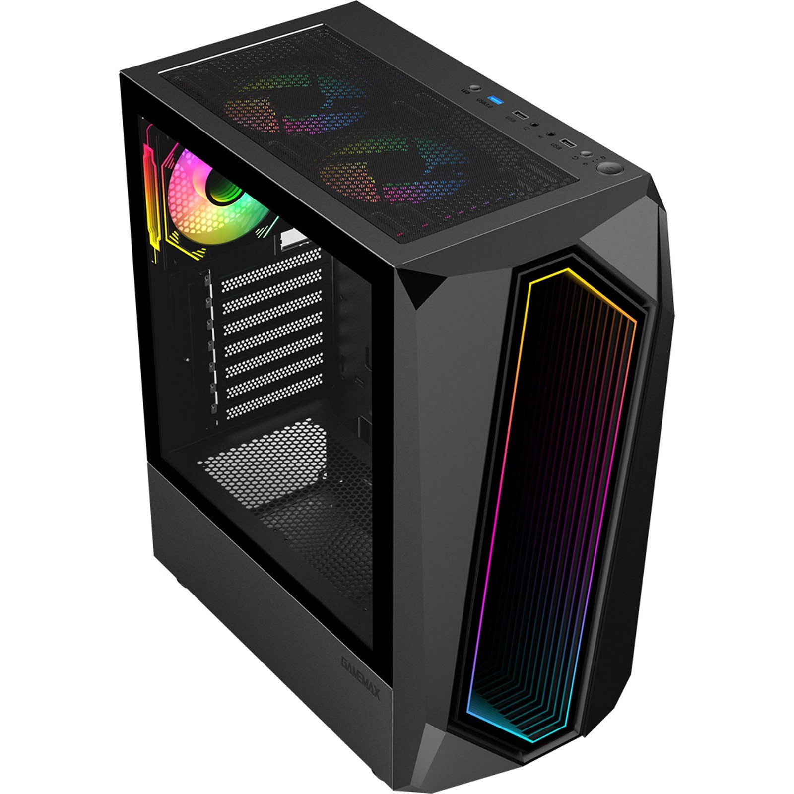 GameMax Time Bandit Mid Tower Gaming Case (Black) - Image 4